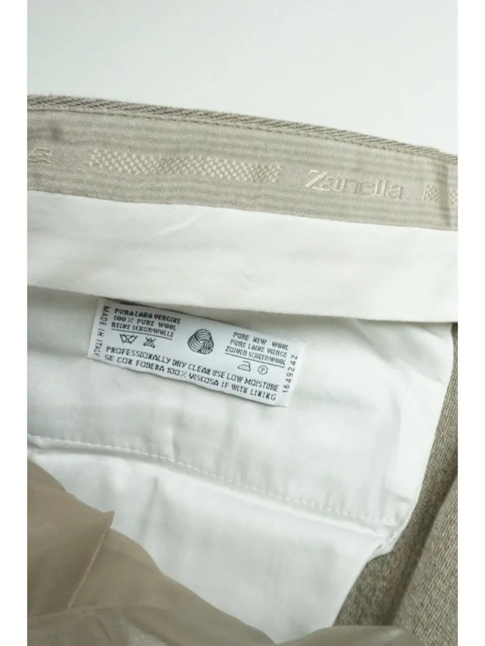 Zanella Touring Brown Woven 100% Wool Dress Pant 48R EU BRAND NEW